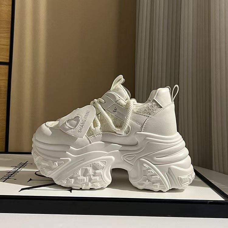 Women's Thick Sole Height Increasing Casual Sneakers - Image 1