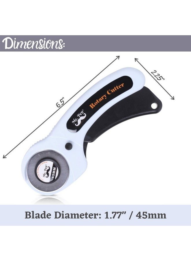 Mr. Pen - 45Mm Rotary Cutter With 1 Extra Blade Ergonomic Handle Rotary Cutter For Fabric Fabric Cutter Fabric Cutter Wheel Fabric Rotary Cutter Rotary Cutting Tool Rotary Fabric Cutter - Image 1