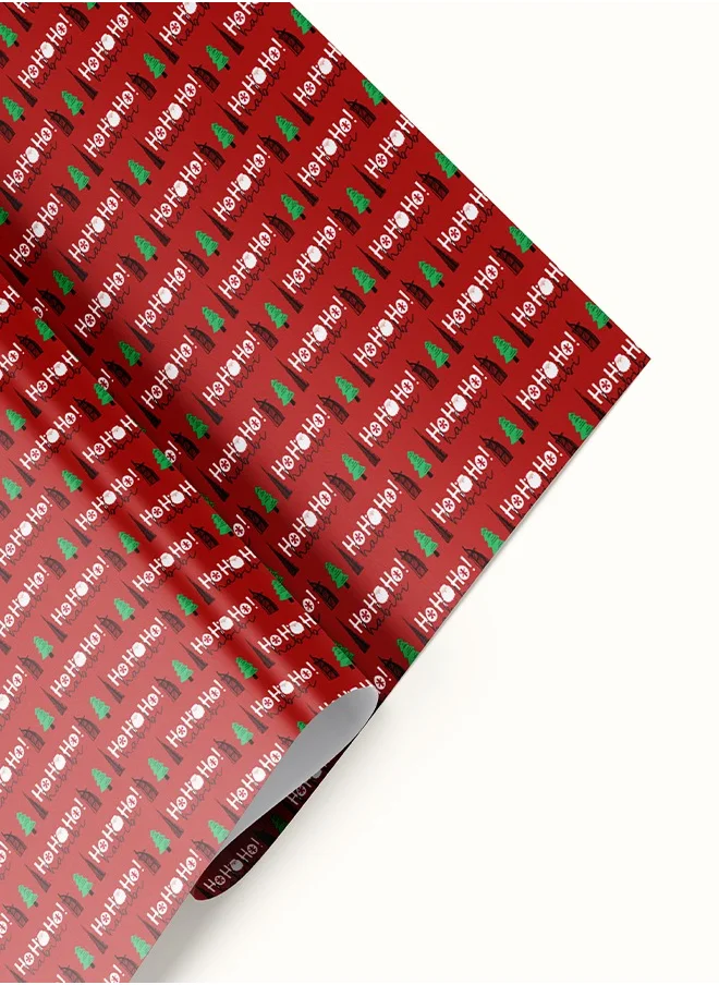 Share the Love Ho Ho Ho Habibi Red Wrapping Paper – UAE-Themed Christmas Gift Wrap