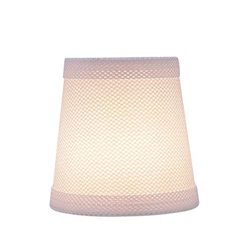 Aspen Creative 32719-6A, Empire Clip-On Chandelier Lamp Shade, White, 3" Top x 4" Bottom x 4" Slant Height, Set of 6 - Image 2
