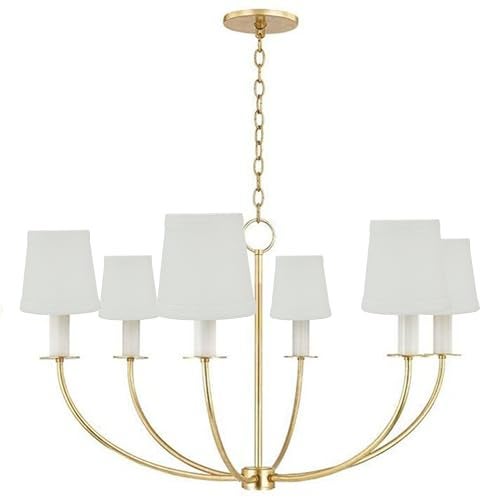 Aspen Creative 32719-6A, Empire Clip-On Chandelier Lamp Shade, White, 3" Top x 4" Bottom x 4" Slant Height, Set of 6 - Image 5