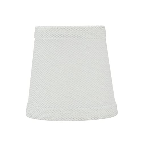 Aspen Creative 32719-6A, Empire Clip-On Chandelier Lamp Shade, White, 3" Top x 4" Bottom x 4" Slant Height, Set of 6 - Image 3