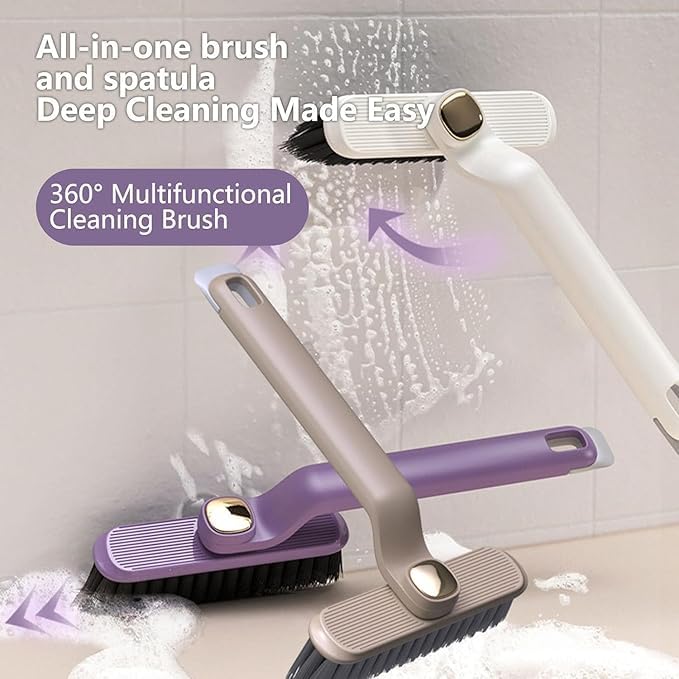 Kuruji Multi-Function Rotating Crevice Cleaning Brush, 360 Degree Rotating No Dead Corners Hard Bristle Crevice Gap Brush Tool for Bathroom Household Kitchen (Pack of 1) - Image 3