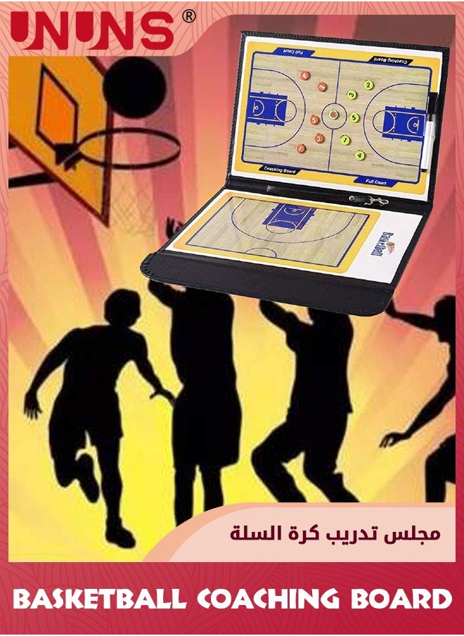 UNUNS Basketball Coaching Board,Professional Coaches Clipboard,Portable Strategy Coach Board Kit,Tactical Magnetic Board Kit With Dry Erase,Marker Pen And Zipper Bag  - Image 5