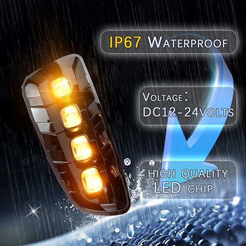 PGTOPONE Switchback White/Amber LED Front Bumper Light Daytime Running Lamp Amber Sequential Turn Signal Light Feature Compatible with Ford F150 F-150 2010 2011 2012 2013 2014 SVT Raptor - Image 5