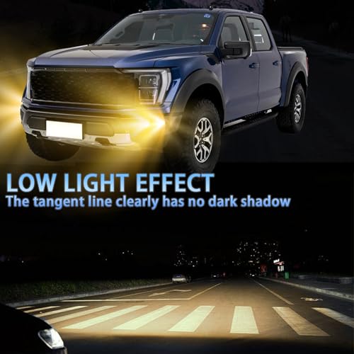 PGTOPONE Switchback White/Amber LED Front Bumper Light Daytime Running Lamp Amber Sequential Turn Signal Light Feature Compatible with Ford F150 F-150 2010 2011 2012 2013 2014 SVT Raptor - Image 3