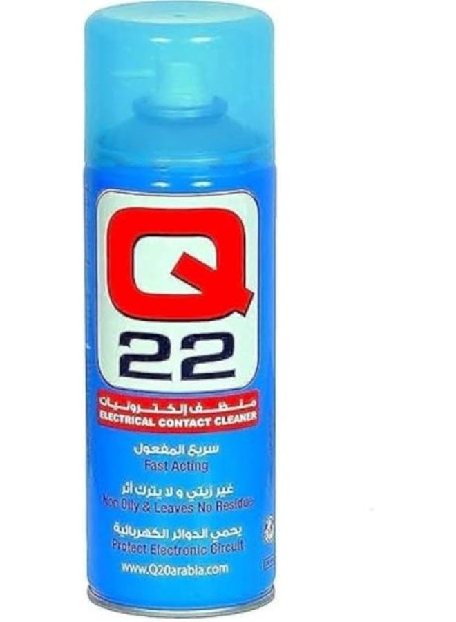 Q22 Electrical Contact Cleaner Spray, Fast Acting, Non-Oily Formula, Protects Electronic Circuits - 400ml - Image 2