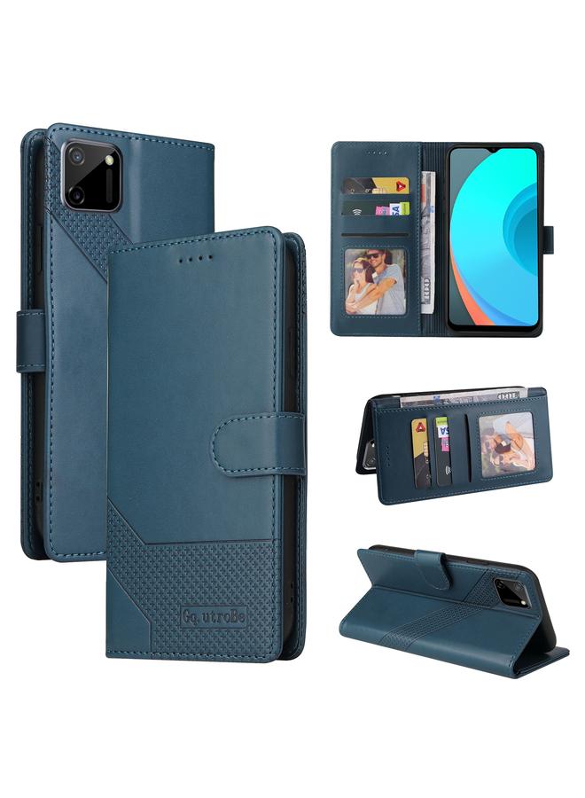 Case For Realme C11 Skin Feel Magnetic Leather Phone Case