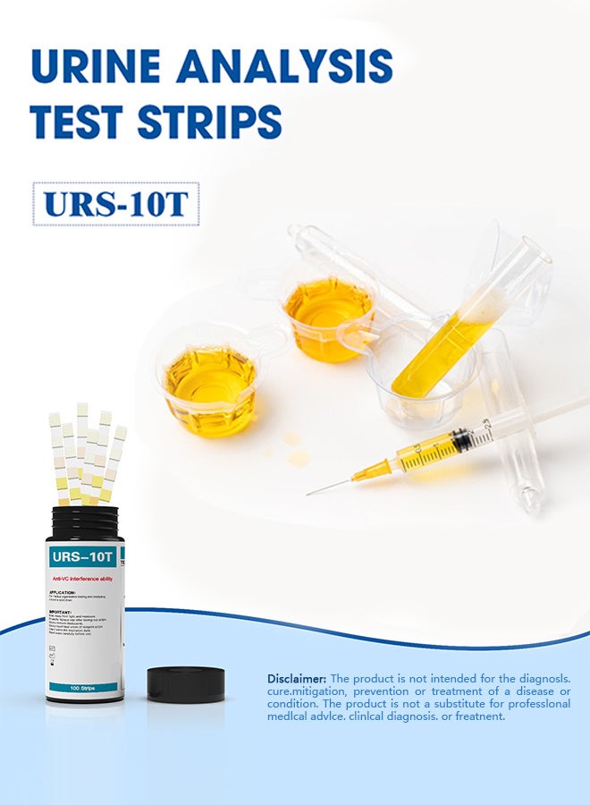 URs 100pcs Urine Routine Test Strips Ph Testing Strips Testing Kit Medical Ketone Test Strips Protein Testing Strips Ph Test Strips  - Image 4
