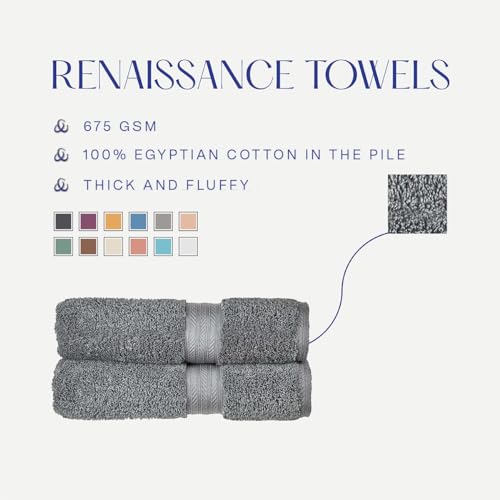 Christy Renaissance 6 Piece Towel Set | Ash Grey | 100% Egyptian Cotton | Luxuriously Soft and Super Absorbent | 675 GSM | 2 Bath Towels 2 Hand Towels 2 Face Cloths - Image 5