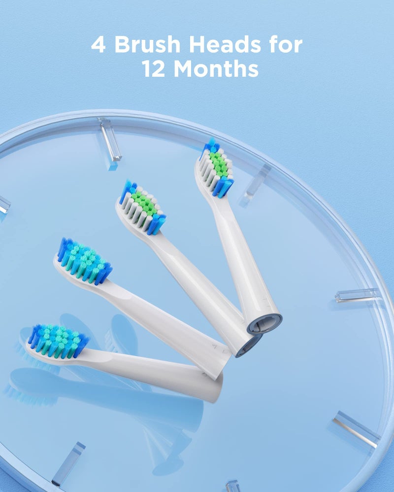 Bitvae D2 Electric Toothbrush Replacement Heads, Sonic Toothbrush Heads Refills, 4 Pack - Image 5