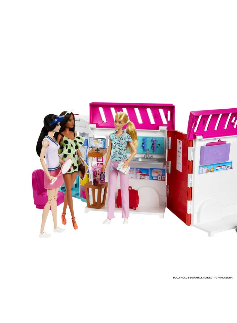 Transforming Ambulance And Clinic Playset 20+ Accessories Care Clinic