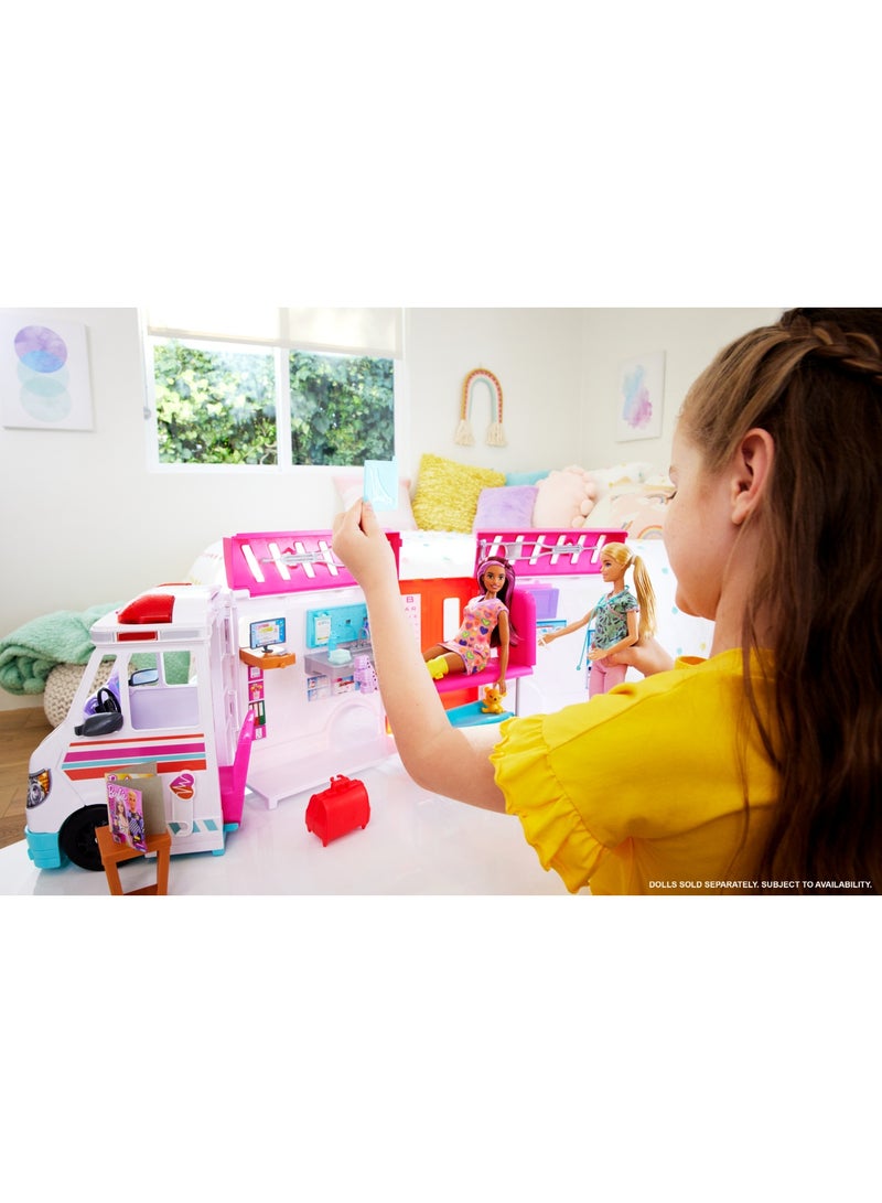 Transforming Ambulance And Clinic Playset 20+ Accessories Care Clinic