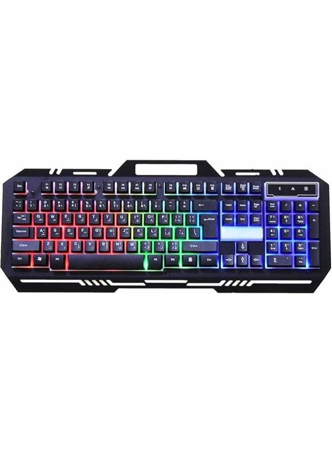 Standard Wired Gaming Keyboard – Comfortable & Easy-to-Use with Colorful Backlight – Multi-Device Compatible - Image 1