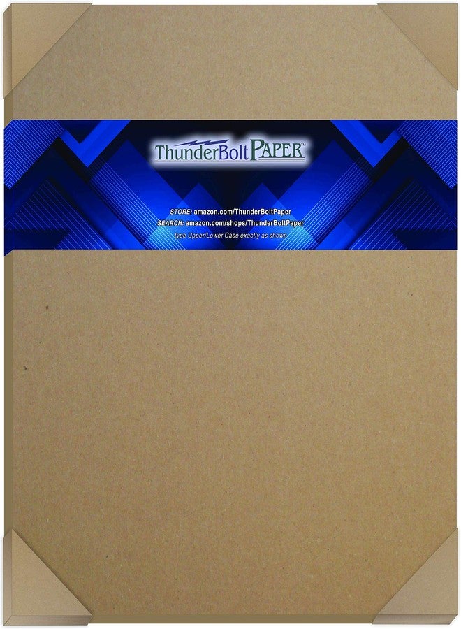 ThunderBolt Paper Chipboard - 12 Sheets 11x14 Inch 60pt Heavy Duty Kraft Paper Board, Picture Frame Backing, Scrapbooks, Albums, and DIY Crafts - Image 1
