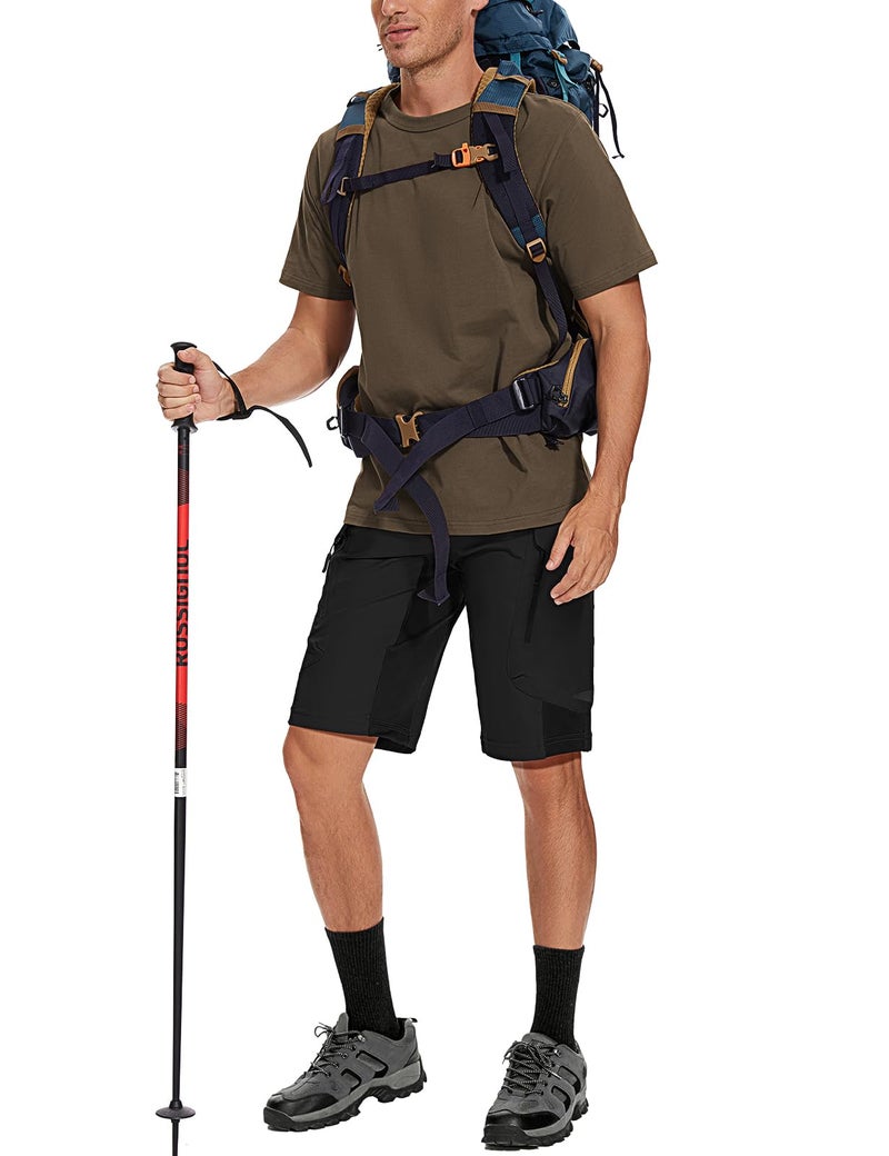 XKTTAC Men's Outdoor Quick Dry Lightweight Stretch Cargo Shorts for Hiking, Tactical, Casual, Fishing, Golf, Camping, Travel with 6 Pockets (Black, 3X-Large) - Image 2