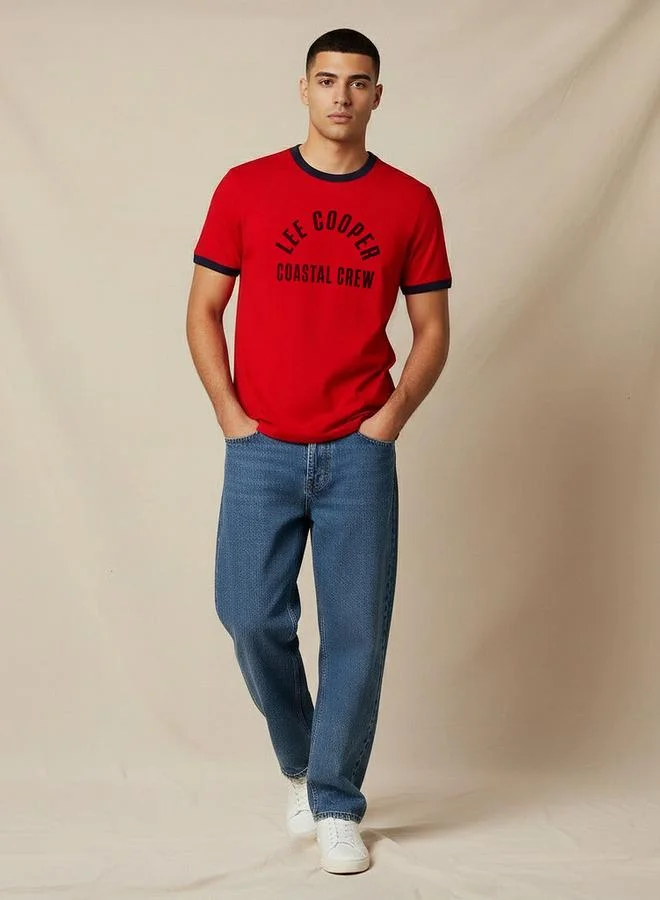 Lee Cooper Lee Cooper Men Regular Fit Crew Neck Short Sleeve Logo Print T-shirt