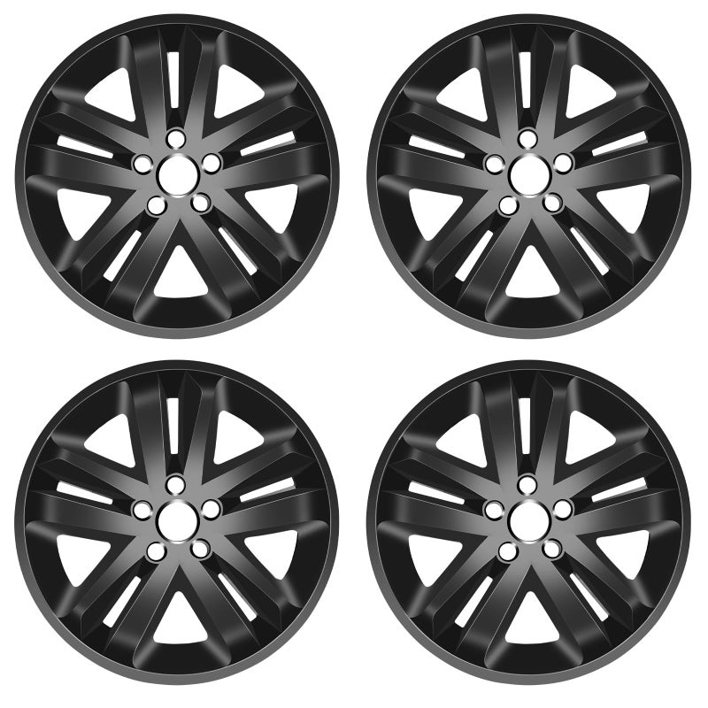 WEISIGAO Wheel Skins Compatible with Ford Explorer 20112019 18 inch Wheel Covers Gloss Black Set of 4 Packs Glossy Black