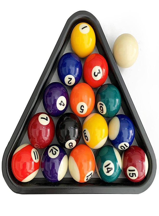 ISPiRiTo Billiard Ball Set Mini Size 1-1/2 Inch Pool Balls Set Complete 16 Balls Set American Style Resin Balls Pool Table Accessories for 6FT Pool Table - Image 1