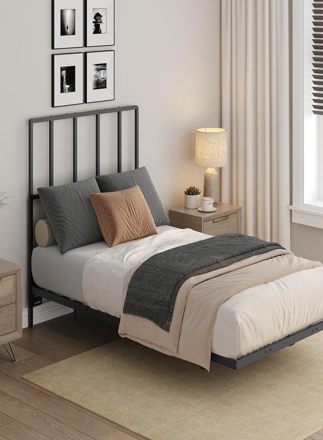 MAHANCRIS Headboard Twin Size, Metal Headboards with Universal Adapters, Adjustable Height, Modern Head Board Twin Size Only for Bedroom, Black - Image 4