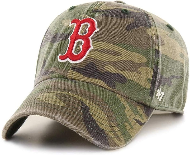 47 '47 MLB Unisex-Adult Camo Clean Up Adjustable Hat Cap One Size (US, Alpha, One Size, Boston Red Sox) - Image 1