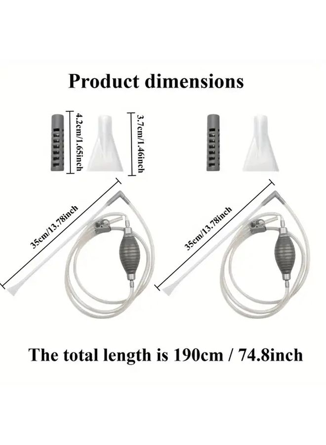Manual Aquarium Water Changer Siphon With 74 8inch Hose Brush And Filter - Image 2