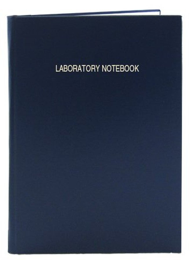 BookFactory Blue Lab Notebook - 312 Pages (.25'' Ruled Format) 8 7/8'' x 11 1/4'' Blue Imitation Leather Cover Section Sewn Hardbound Laboratory Notebook (Made in USA) - Image 1
