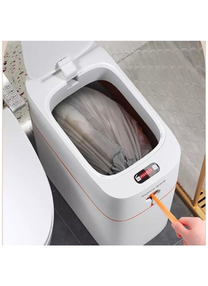 Lady Kitchen Automatic Trash Can with Lid Automatic Motion Sensor for Bathroom Bedroom Living Room Office 15L  - Image 2