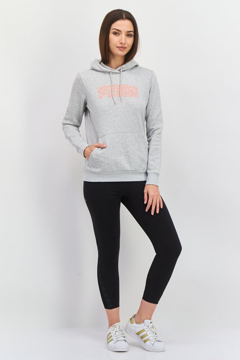 PUMA ملابس رياضية نسائية بأكمام طويلة مناسبة، خارجية، سويت شيرت، رمادي - Image 4