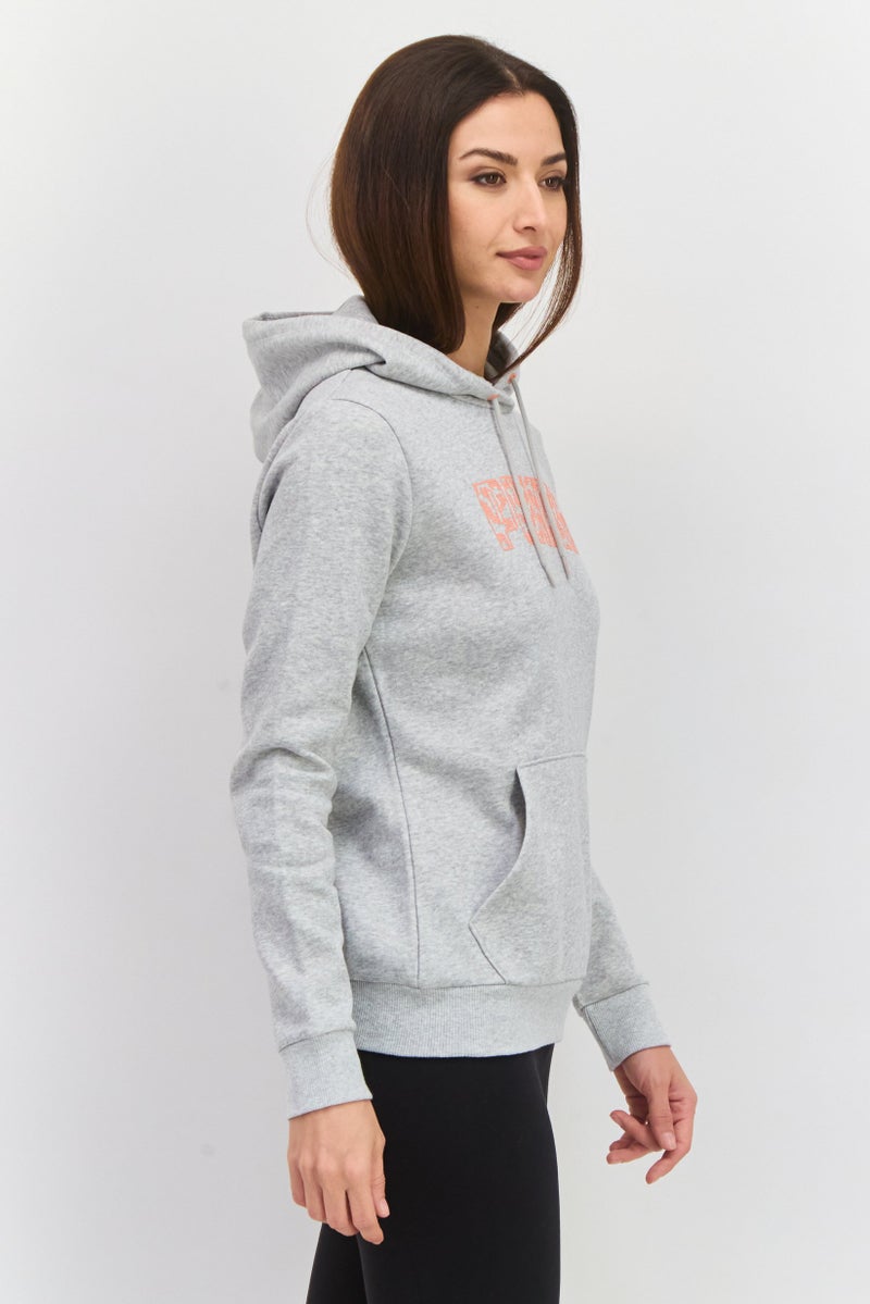 PUMA ملابس رياضية نسائية بأكمام طويلة مناسبة، خارجية، سويت شيرت، رمادي - Image 4