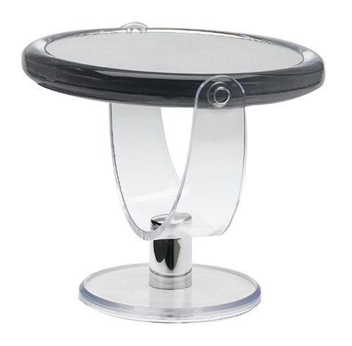 Danielle Creations 6.75-Inch Double Sided Vanity Makeup Mirror With Ultra Vue Glass  12X Magnfication  Clear Acrylic - Image 2