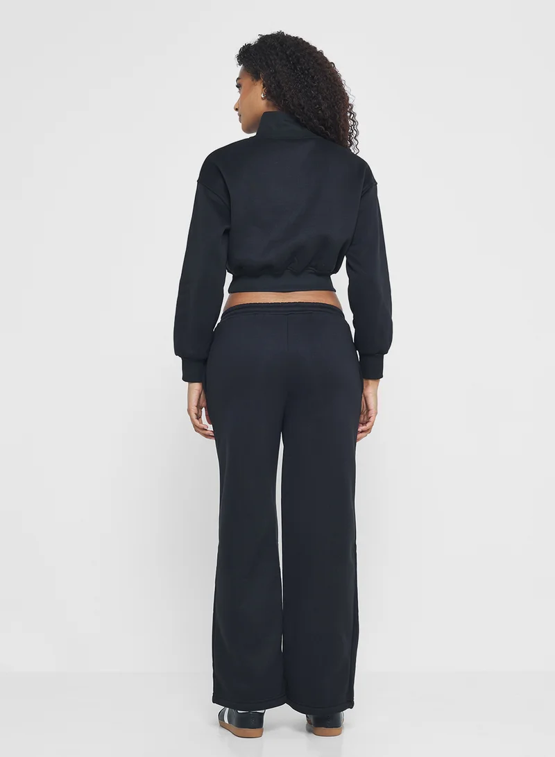 جينجر Oversize Half Zip Sweatshirt & Sweatpant Set