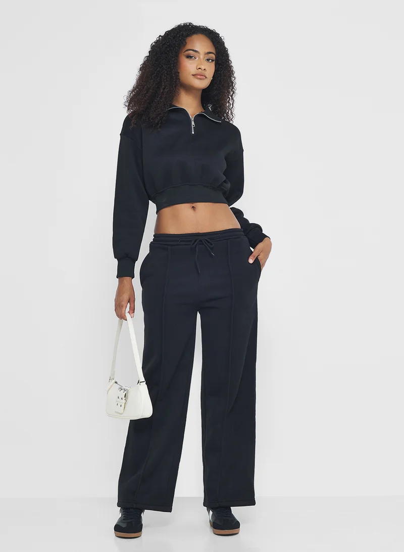 Ginger Oversize Half Zip Sweatshirt & Sweatpant Set