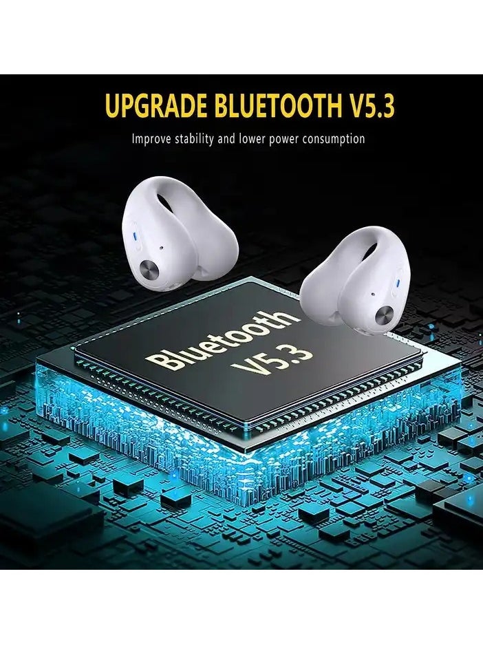 Furtey Wireless Ear Clip Headphones Bluetooth Open Ear Sport Earbuds with Hooks Painless Running Earring Earphone  - Image 2