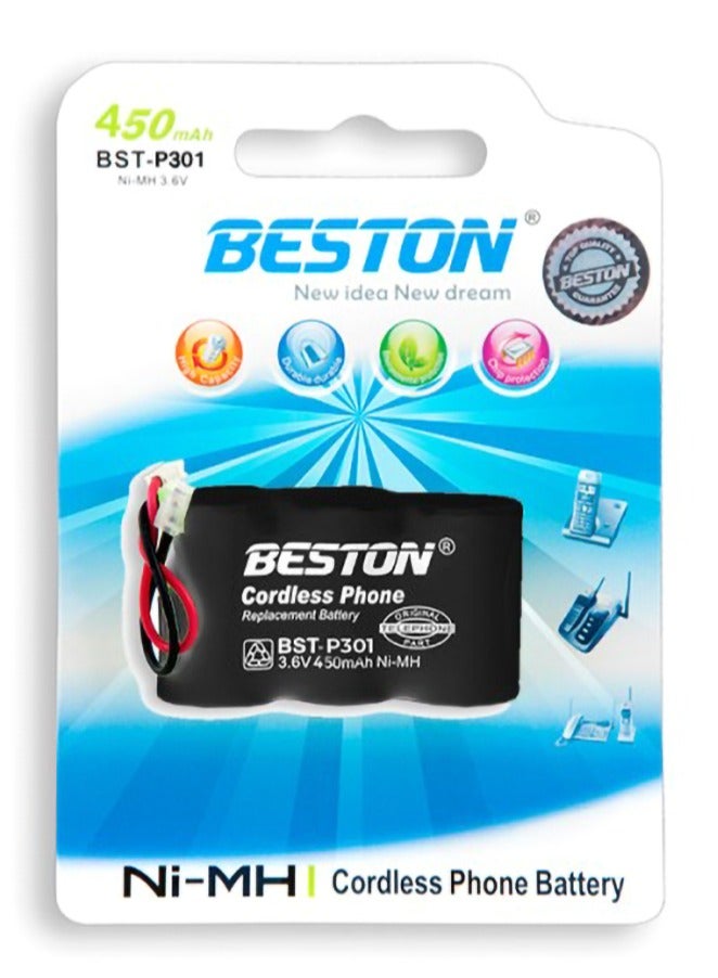 بيستون 301 بطارية هاتف لاسلكية قابلة للشحن