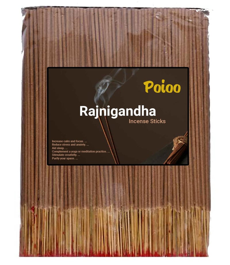Poioo Bamboo Rajnigandha Agarbatti Loose Pack Incense Stick Dhup Agarbatti for Pooja 800g - Image 1