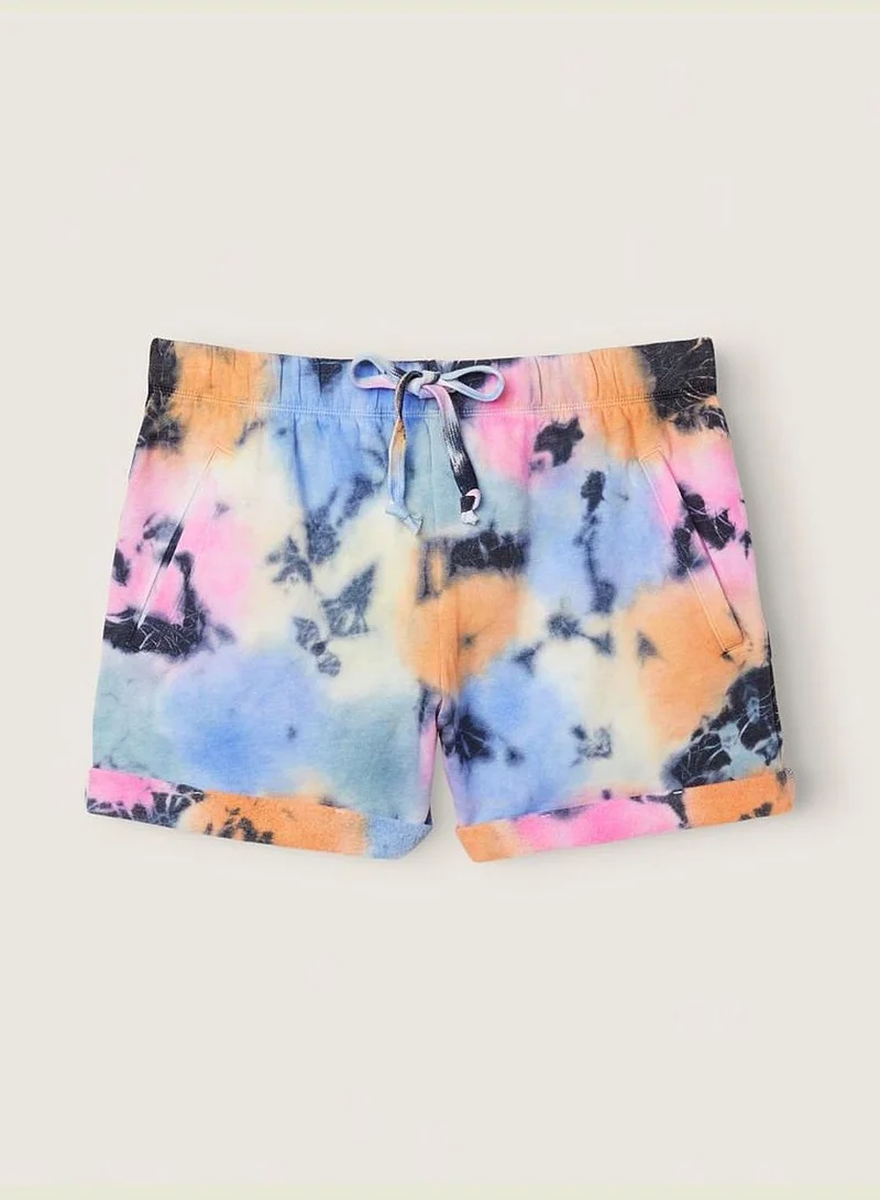 PINK 4.25" Rolled Hem Sweat Shorts