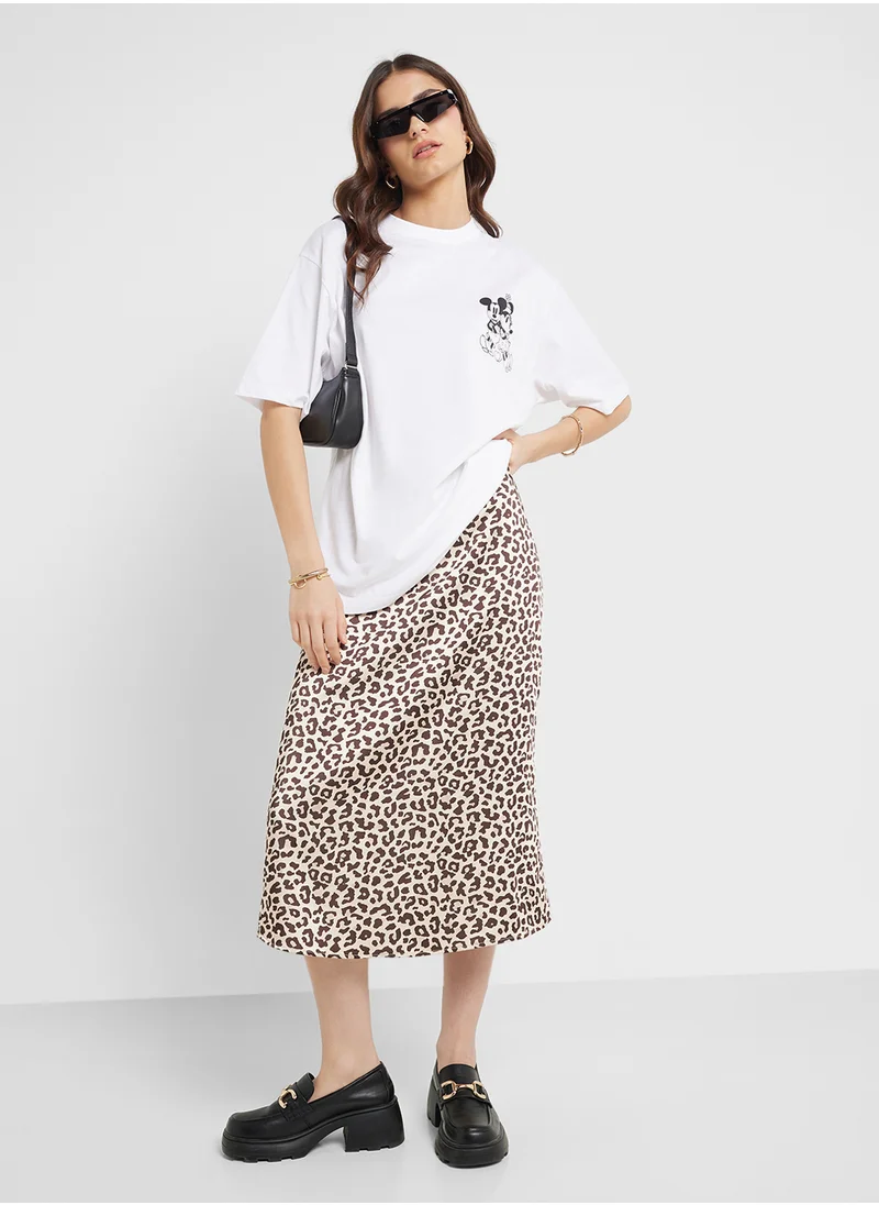 Disney Mickey Oversize Front & Back Print T-Shirt