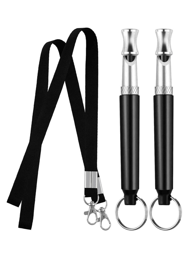 Dog Whistle, 2 Pack Professional Ultrasonic Dog Whistle to Stop Barking for Neighbors Dog, Ultrasonic Recall Dog Training Whistles, Silent Dog Whistle to Stop Barking Training Control Tools, Lanyard - Image 1