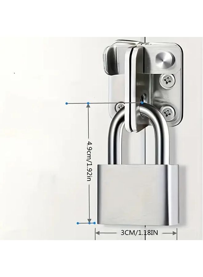 Heavy Duty Stainless Steel Padlock With Keys Silvery Color For Dormitory Warehouse Iron Gate - Image 4