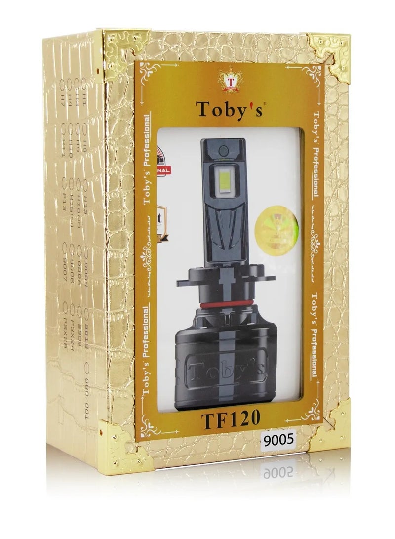 توبيز قطعتان 9005120W LED لمبة المصباح الأمامية 12000 Lumens Xtreme Bright مع درجة حرارة اللون 6500K - Image 2