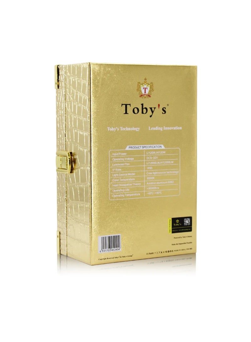 توبيز قطعتان 9005120W LED لمبة المصباح الأمامية 12000 Lumens Xtreme Bright مع درجة حرارة اللون 6500K - Image 3