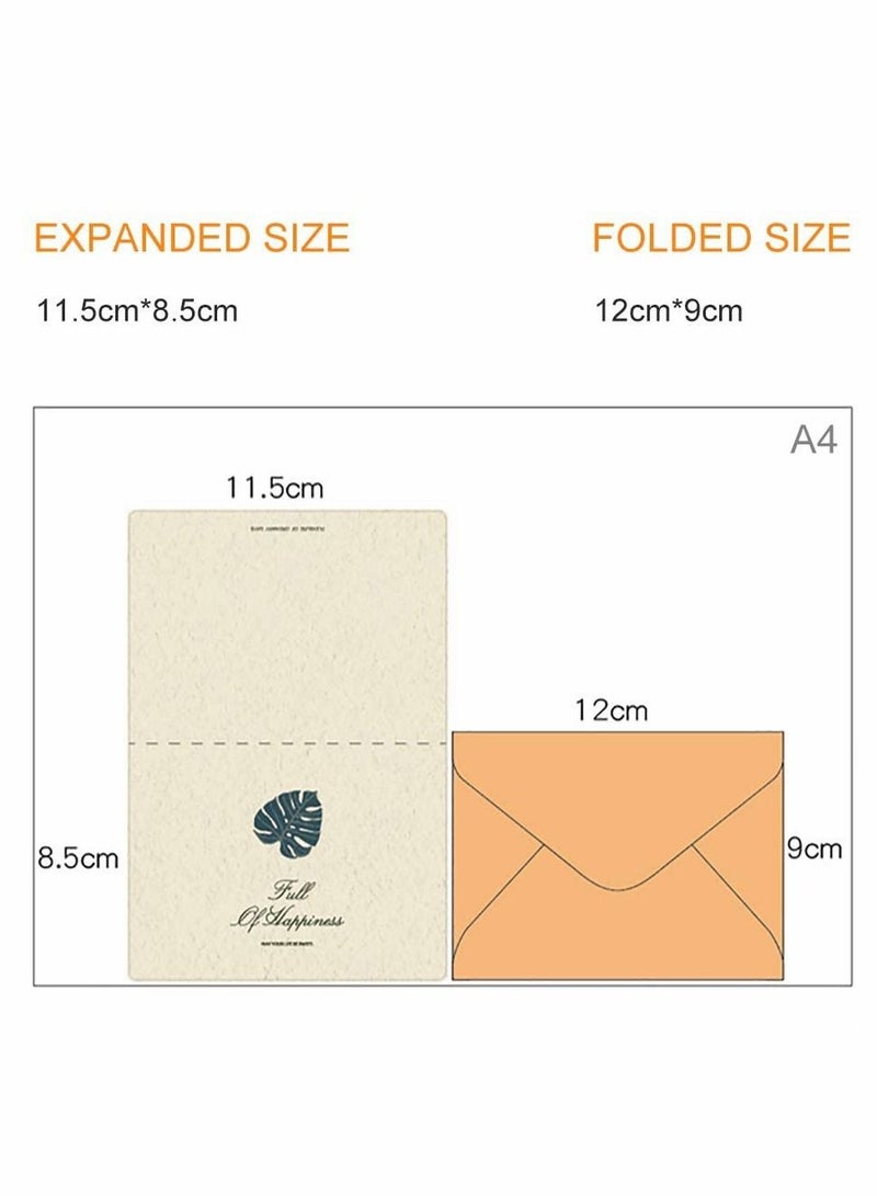 Excefore greeting card, Vintage Envelope Greeting Card, Kraft Paper Cards with Sealing Stickers, DIY Retro Paper, Customized (12PCS) - Image 5