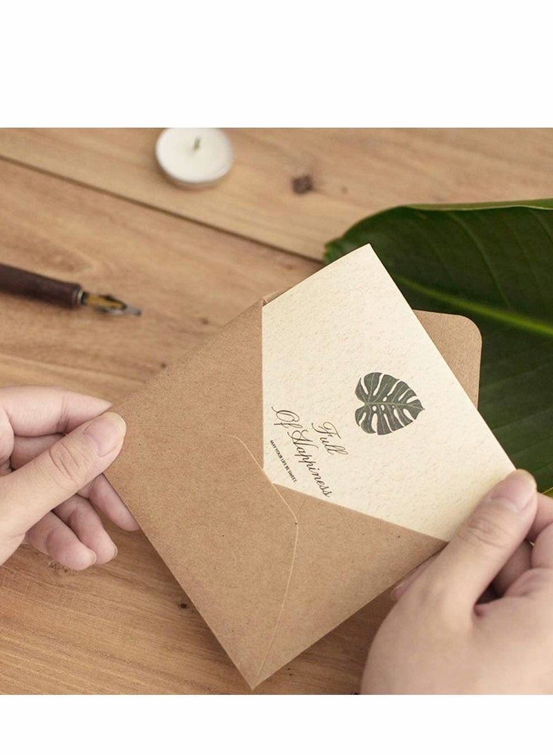 Excefore greeting card, Vintage Envelope Greeting Card, Kraft Paper Cards with Sealing Stickers, DIY Retro Paper, Customized (12PCS) - Image 4