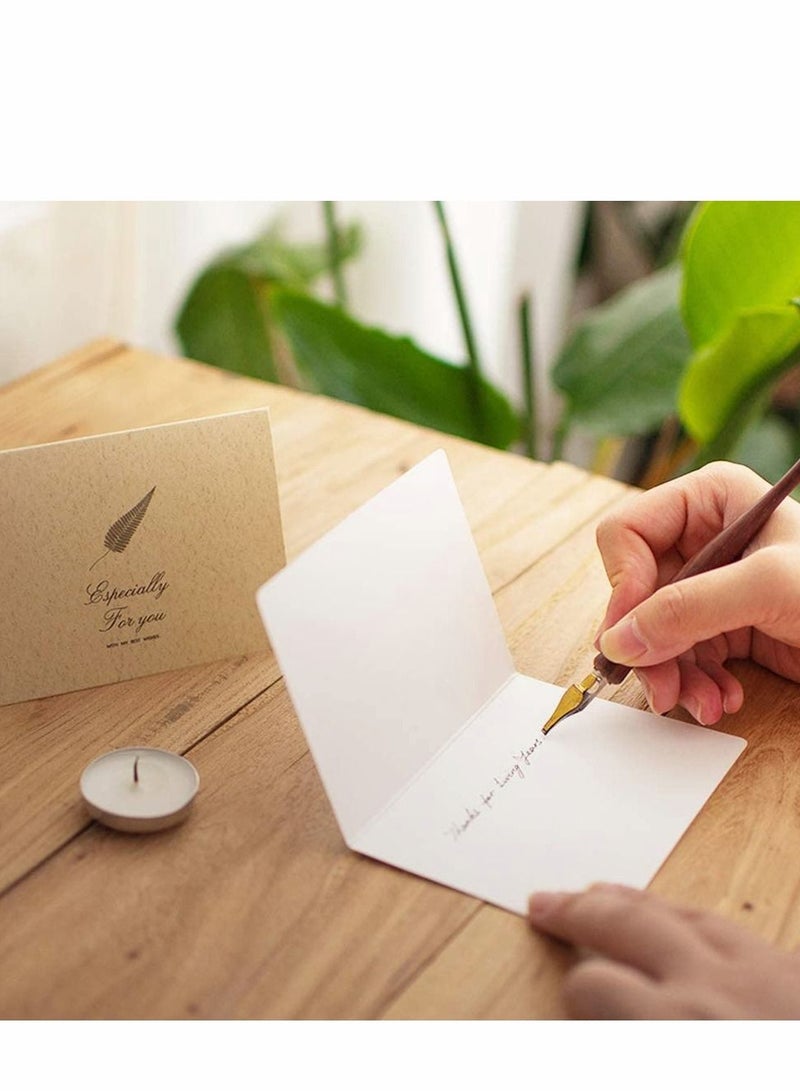 Excefore greeting card, Vintage Envelope Greeting Card, Kraft Paper Cards with Sealing Stickers, DIY Retro Paper, Customized (12PCS) - Image 2