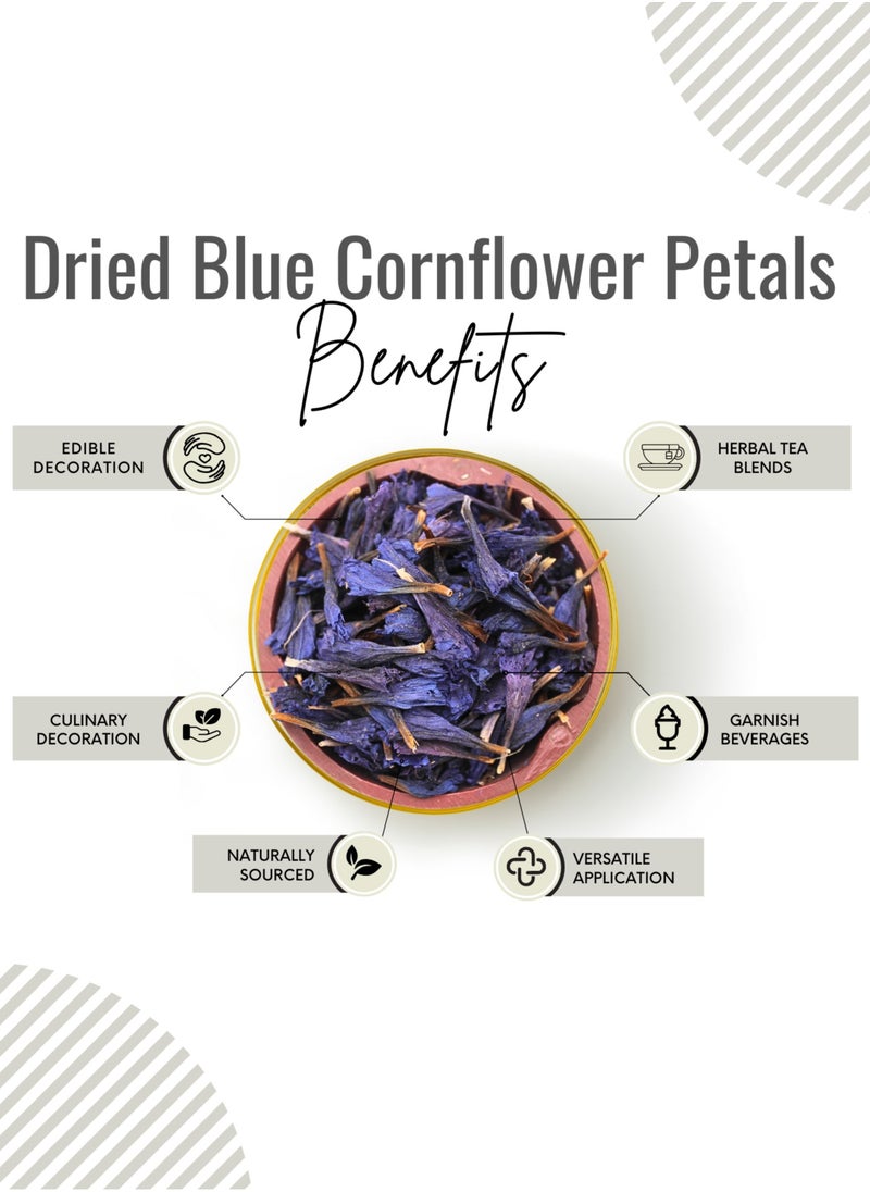 Awafi Mill Dried Blue Cornflower Petals | Handpicked High-Quality Dried Corn flower | Natural Flower for Crafts and Culinary Delights  - Image 3
