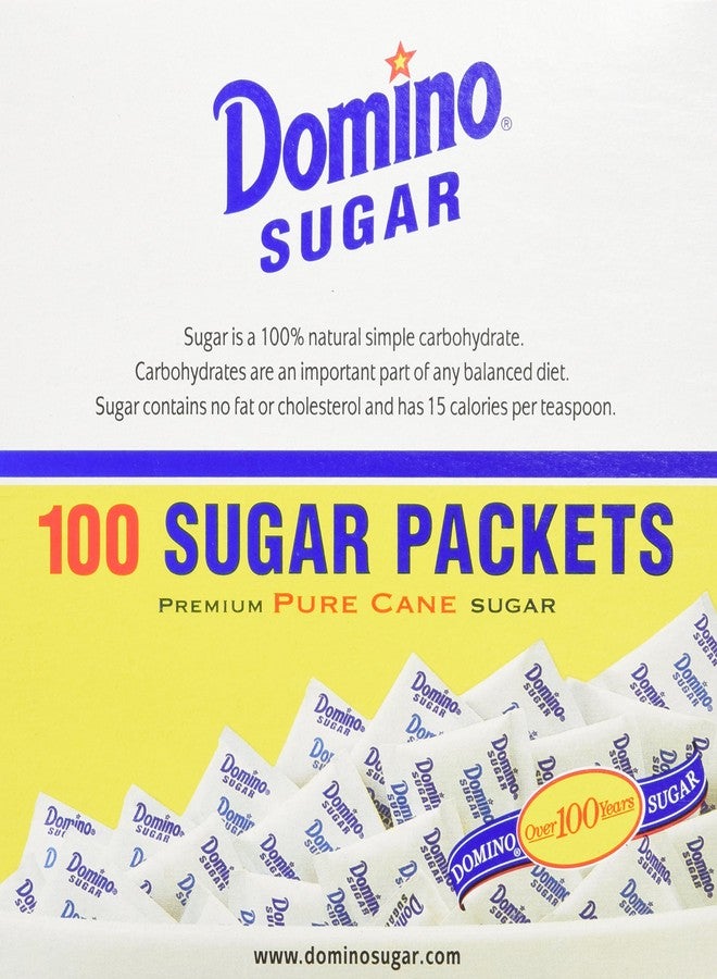 DOMINO SUGAR PACKETS - 100/ 3.54g Packs - Image 1