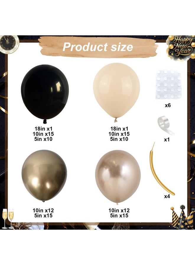 Paeyeq Black Gold Balloons - Image 2