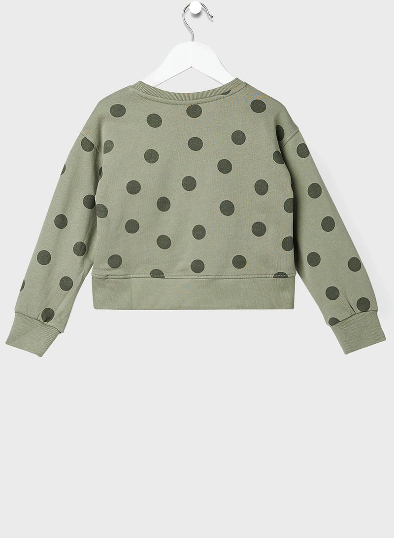 NAME IT Kids Polka Dot Long Sleeve Sweatshirt - Image 2