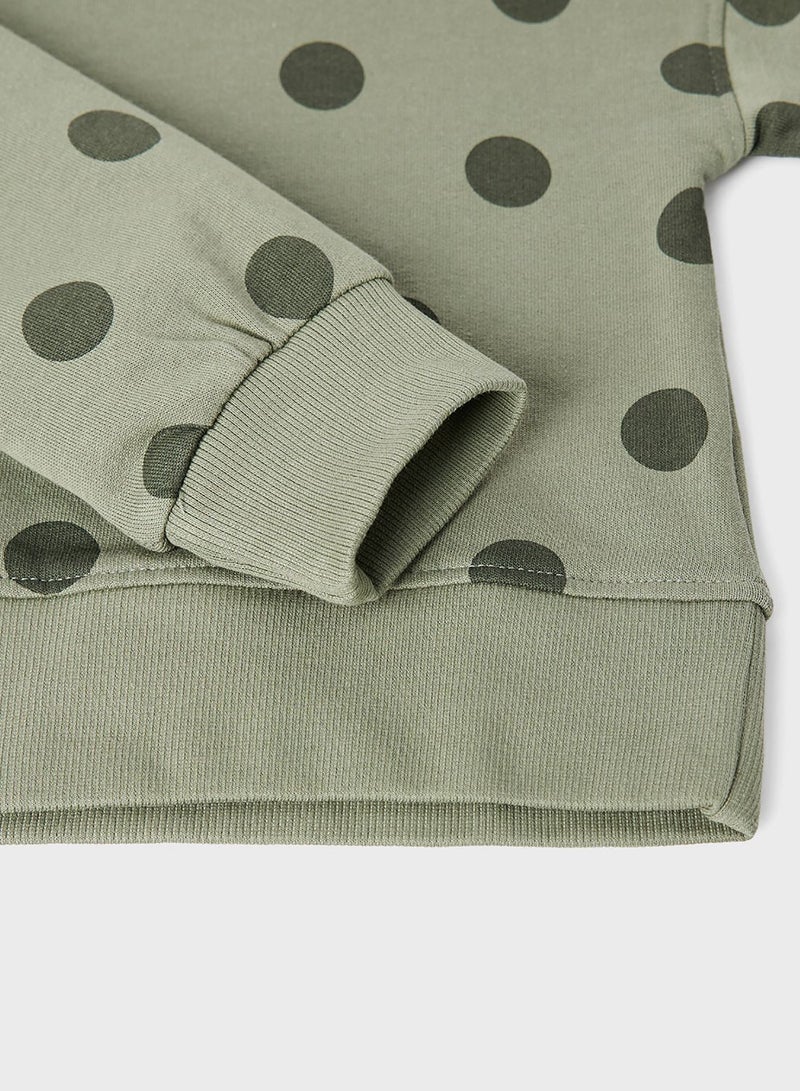 NAME IT Kids Polka Dot Long Sleeve Sweatshirt - Image 4